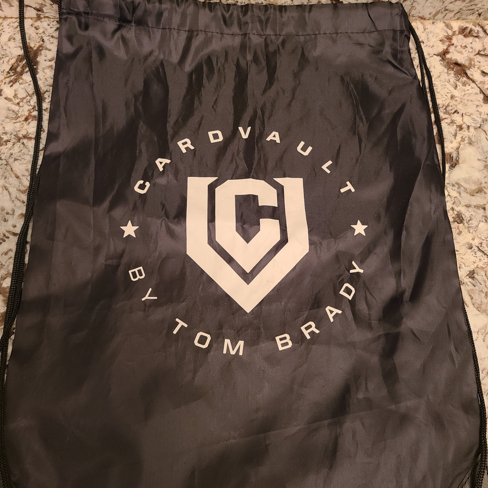 CardVault by Tom Brady Black Drawstring Backpack